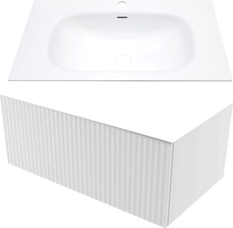 ЗОВ Тумба с умывальником Кито 80 K80LW0MFWPM-M115W80 (флавио белый) – изображение в каталоге