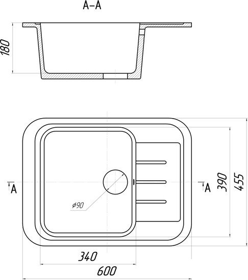 Кухонная мойка Gerhans B20 (черный) - фото товара