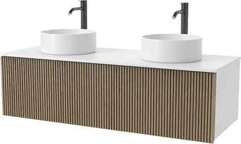 ЗОВ Тумба под умывальник Кито 120 K120LW0MRMC-KP13W (белый/тростник) – изображение в каталоге