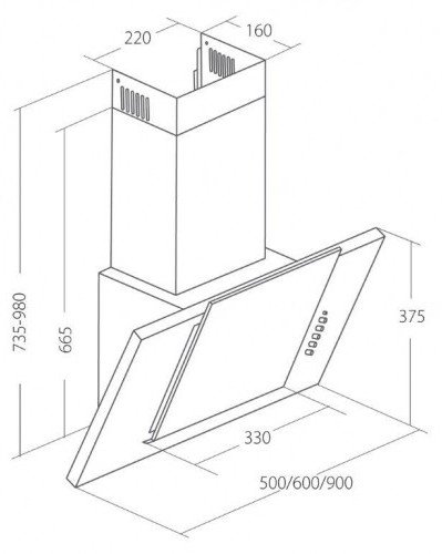 Кухонная вытяжка Akpo Grand eco 60 WK-4 (черный) - фото товара