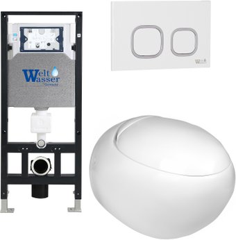 Унитаз подвесной WeltWasser Amberg 506 + Jeckenbach 004 GL-WT + Amberg RD-WT - изображение в каталоге