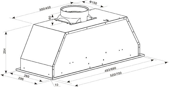 Кухонная вытяжка Oasis UM-52S (A) - фото товара