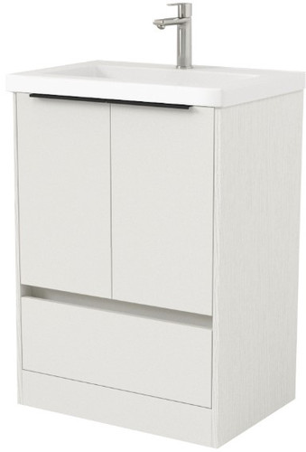 Дабер Тумба под умывальник 017 Тобага/Эридан/Артвин 60 Т17.6Т.0.5Ч (белый древесный/ручка черная) – изображение в каталоге