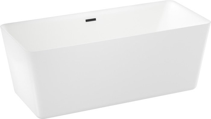 Ванна Wellsee DeSire 175,5x76 231503003 (отдельностоящая ванна белый глянец, экран, ножки, сифон-автомат матовый черный) - фото товара