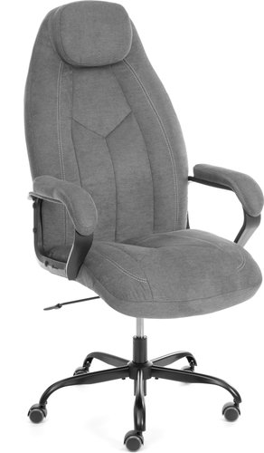Офисное кресло TetChair Boss metalBL (ткань, серый, KUB 05) – изображение в каталоге