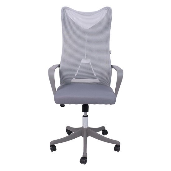 Кресло AksHome Abraham ткань/сетка, серый) – фото товара