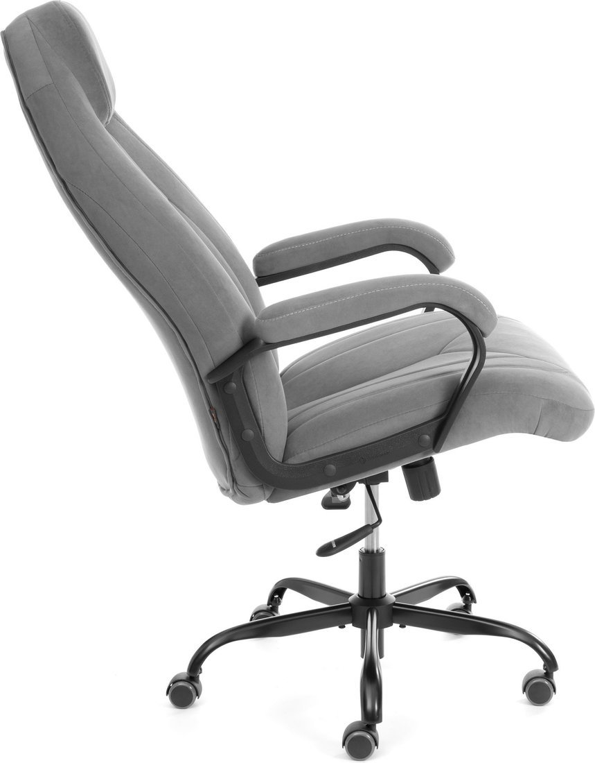 Офисное кресло TetChair Boss metalBL (велюр, серый, 29) – фото товара