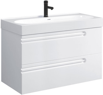 Belux Тумба под умывальник Стокгольм НП 90-02 (1, белый глянцевый) – изображение в каталоге