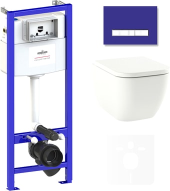 Унитаз Lavinia Boho Relfix One Compacto 6 в 1 75110071 (фиолетовый стекло) - изображение в каталоге