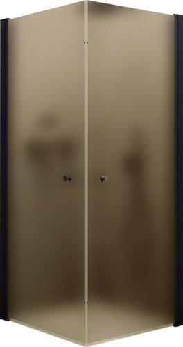 Душевой уголок MaybahGlass MGY-1298-6 (бронзовое матовое стекло/черный) - изображение в каталоге
