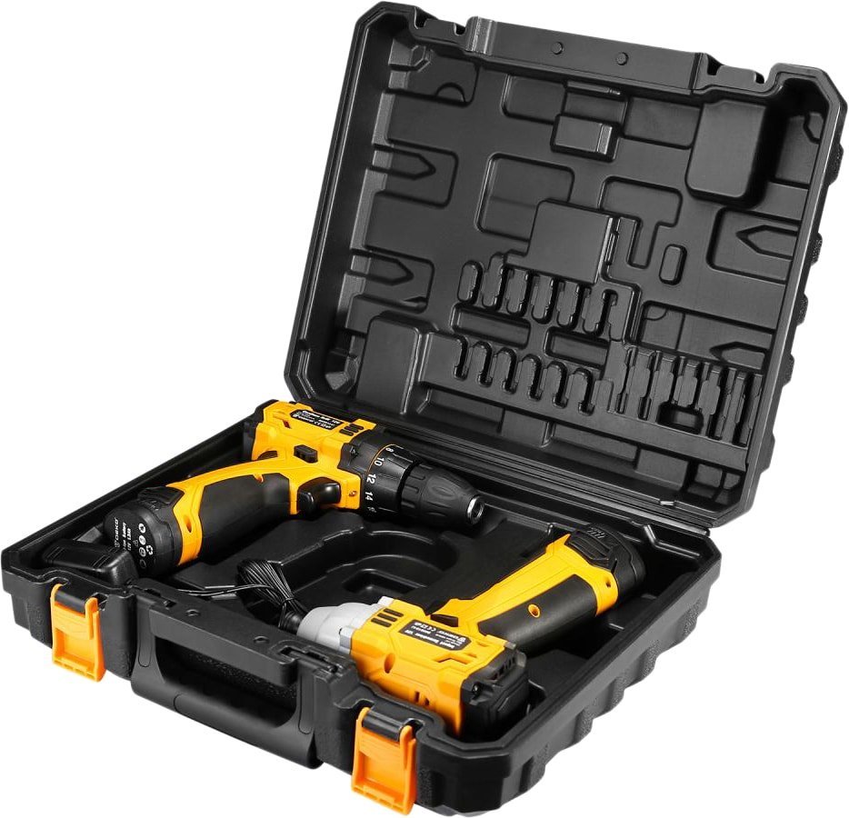 Deko SET 063-4107 (шуруповерт, винтоверт, 2 АКБ, кейс) – фото товара