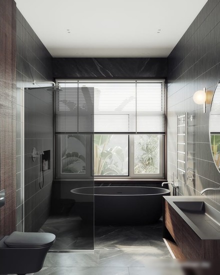 Душевая стенка MaybahGlass 195x79 MGD-698-5у (графитовое стекло/хром матовый) - фото товара