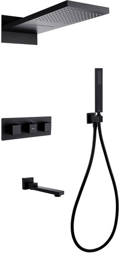 Душевая система Abber Daheim AF8253B (черный матовый) - изображение в каталоге