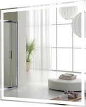 Пекам Зеркало Greta 80x80 greta-80x80spcl (с подогревом, подсветкой, сенсором на прикосновение и часами) – изображение в каталоге