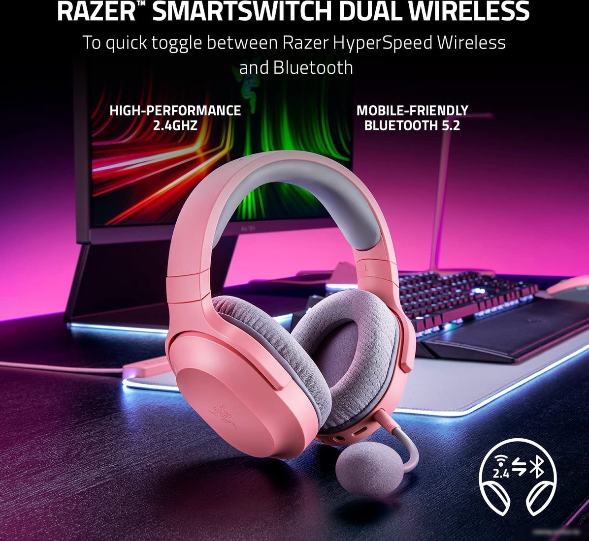 Наушники Razer Barracuda X 2022 (розовый) – фото товара