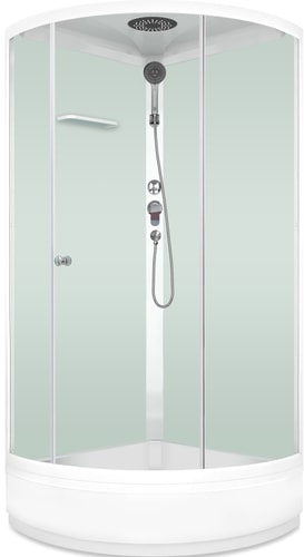 Душевая кабина Domani-Spa Simple 99 mid 90x90 (прозрачное стекло/белый) - изображение в каталоге