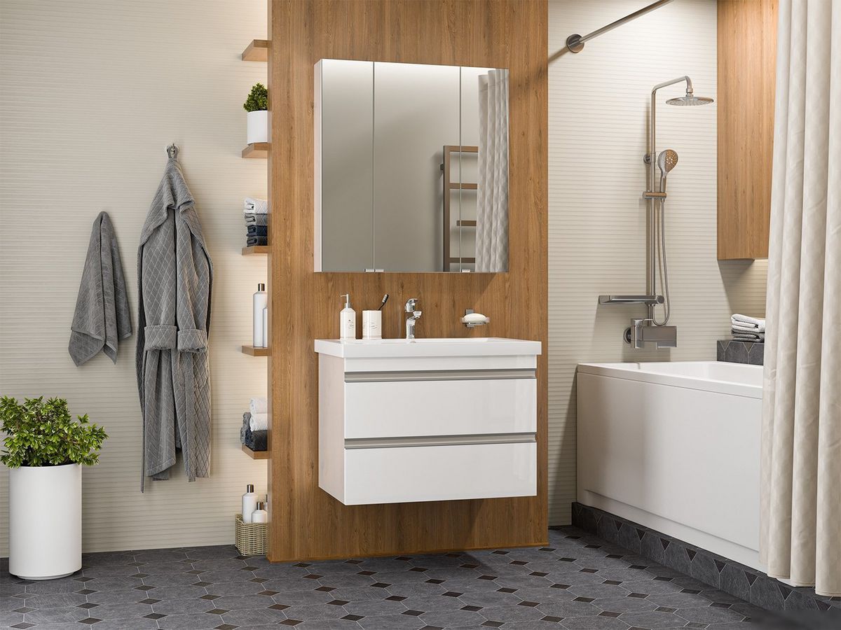 Misty Тумба под умывальник Ингрид 75 П-Инг-01075-011П2Я – фото товара