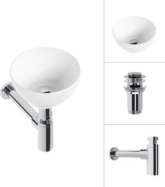 Умывальник Lauter 21601E + клапан 21190CH + сифон 21635CH (хром) - изображение в каталоге