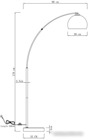 Торшер Moderli Arco V10994-F – фото товара