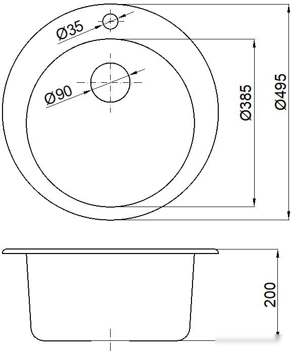 Кухонная мойка Marblan Orbi (гранит) - фото товара