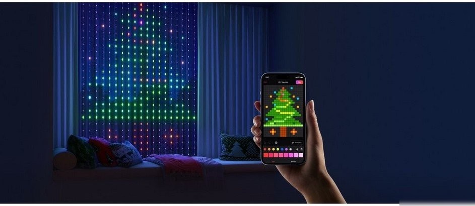 Новогодняя гирлянда Yeelight 1.5 м x 2 м RGBIC+ BLE YLYDD-0053 – фото товара