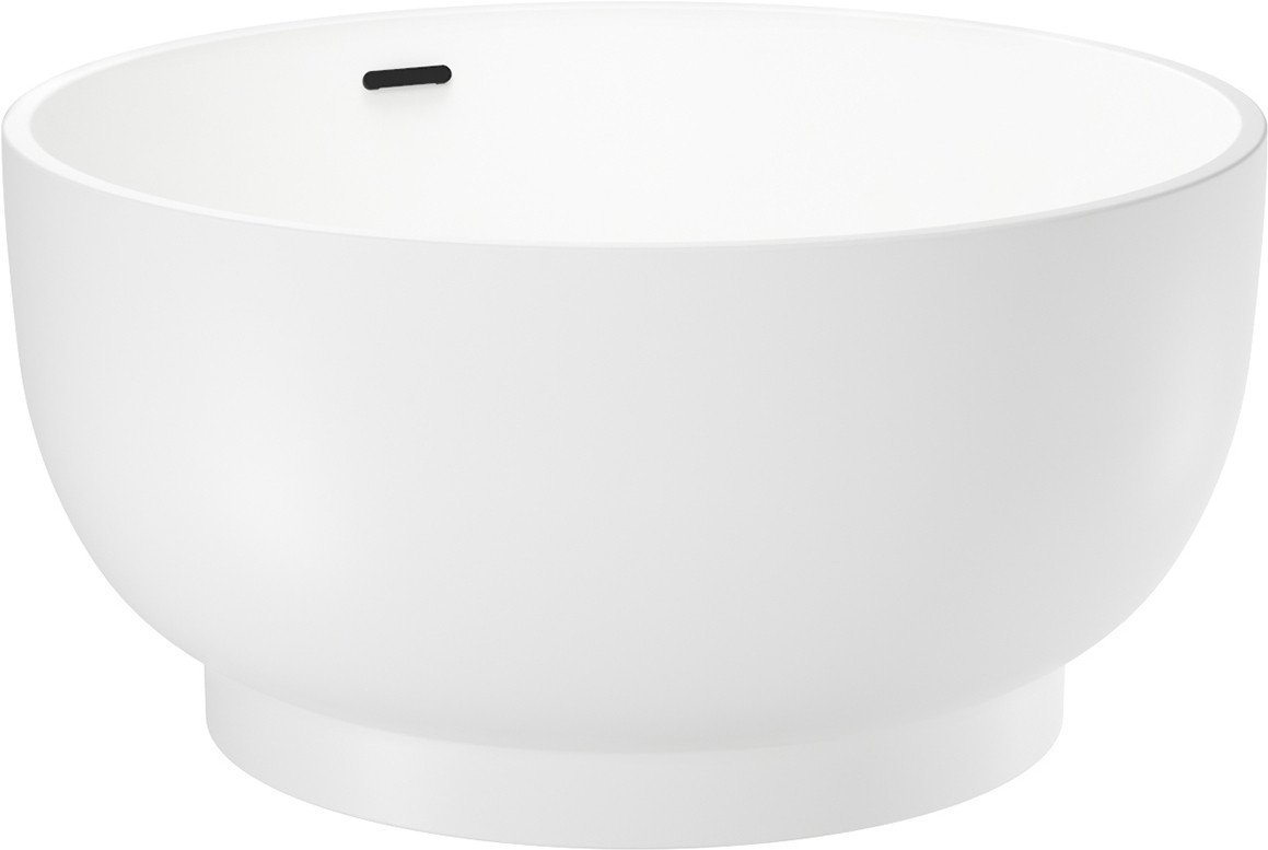 Ванна Wellsee Crepe de France 130x130 236701003 (отдельностоящая ванна белый глянец, экран, ножки, сифон-автомат матовый черный) - фото товара