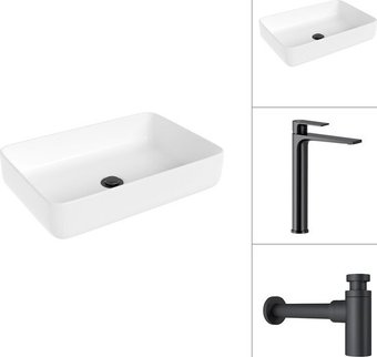 Умывальник Lauter 21487-50 + Reef 21CK8678BS с сифоном 21635B (черный матовый) - изображение в каталоге