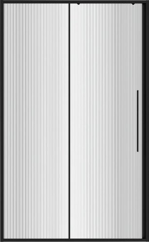 Душевая дверь Niagara Nova NG-84-L12FHB 120x195 (черный матовый/рифленое стекло) - изображение в каталоге