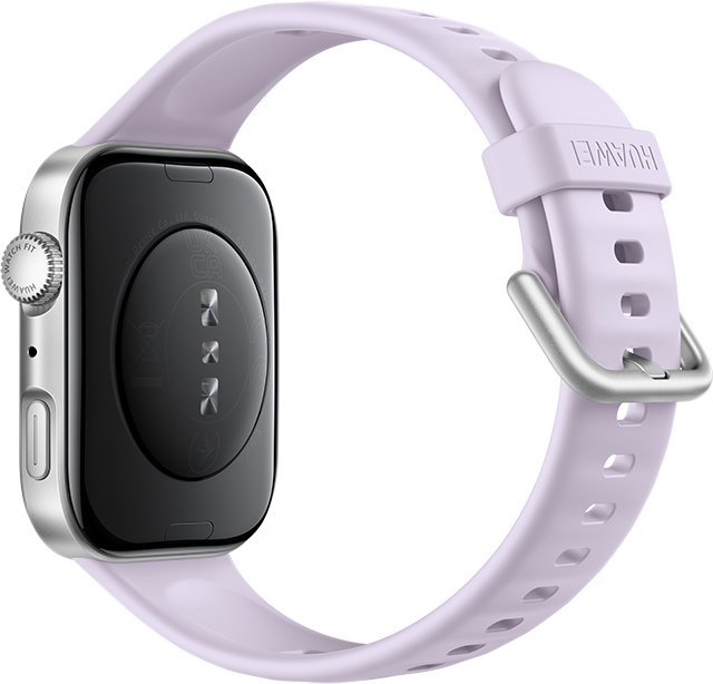 Умные часы Huawei Watch FIT 4 (серебристый, с сиреневым силиконовым ремешком, международная версия) – фото товара