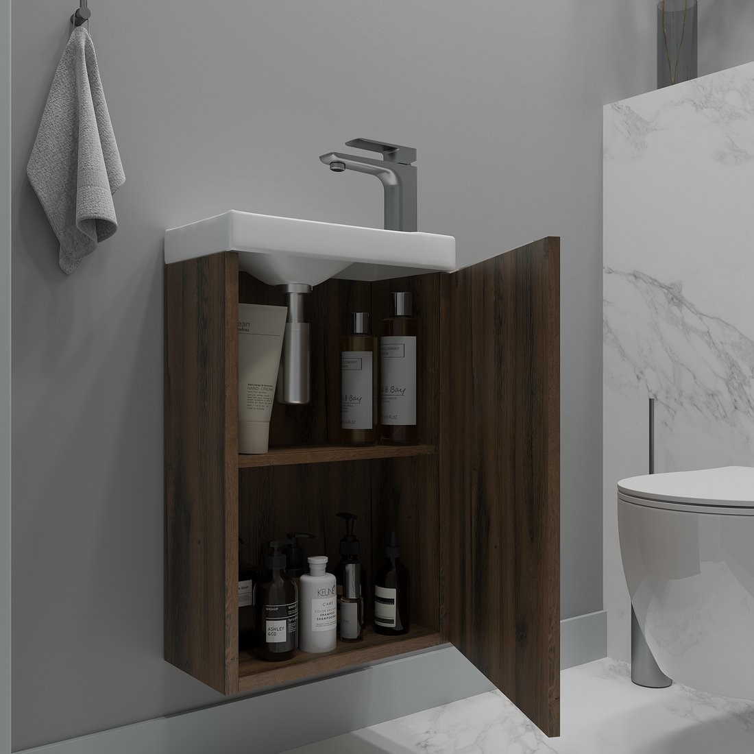 ЗОВ Тумба под умывальник Монови Слим 40 S40LA0LA7091B (аттик) – фото товара