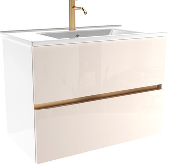 ЗОВ Тумба под умывальник Лира 80 L80MW0MTGVG (тальк) – изображение в каталоге