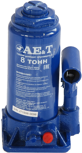 Бутылочный домкрат AE&T T20208 8т – изображение в каталоге