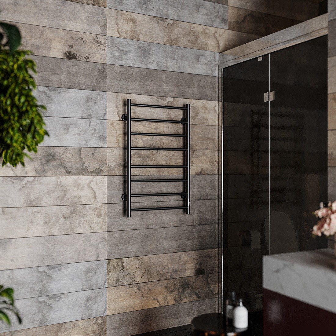 Полотенцесушитель Roxen Caspia BK-109W-8T 11070-5385B (черный) - фото товара