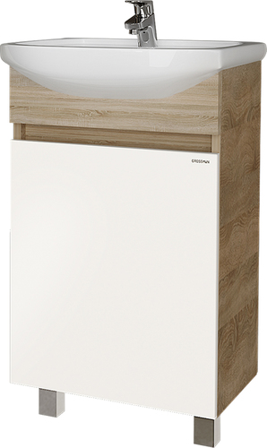 Grossman Тумба под умывальник Поло 50 см (белый) – изображение в каталоге