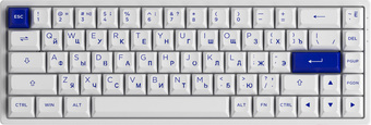 Клавиатура Akko 3068B Plus White & Blue (Akko CS Jelly Pink) – изображение в каталоге