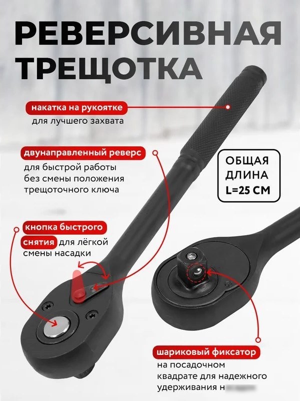 Универсальный набор инструментов ForceKraft FK-6401-5MPB (62301) – фото товара