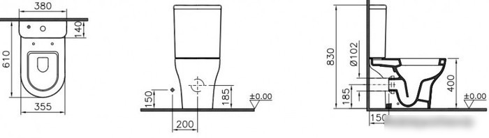 Унитаз Vitra Zentrum 9824b003-7207 - фото товара