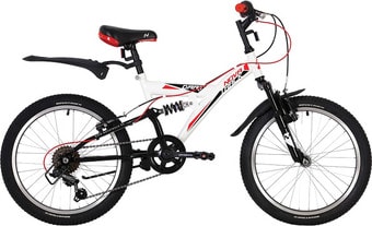 Детский велосипед Novatrack Dart 20 20SS6V.DART.WT20 (белый/черный, 2020) – изображение в каталоге