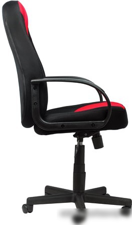 Кресло Brabix City EX-512 (ткань, черный/красный) – фото товара