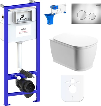 Унитаз Lavinia Boho Relfix Bell Pro Rimless 7 в 1 87040042 (хром пластик) - изображение в каталоге