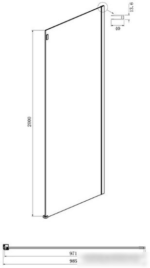 Душевая стенка Ambassador Benefit 100x200 100HB - фото товара