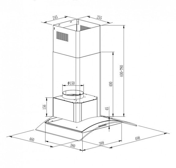 Кухонная вытяжка GrandGermes Brela (50, белый) - фото товара