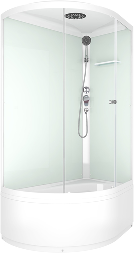 Душевая кабина Domani-Spa Simple 128 high R V1.2 (прозрачное стекло/белый) - изображение в каталоге