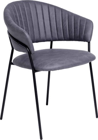 Стул с подлокотниками Алвест AV 433 (графитовая замша Kiprus 13/черный) – изображение в каталоге