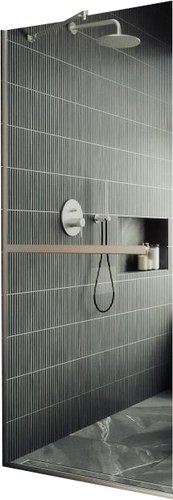 Душевая стенка MaybahGlass 195x89 MGD-732-5у (прозрачное стекло/хром матовый) - изображение в каталоге