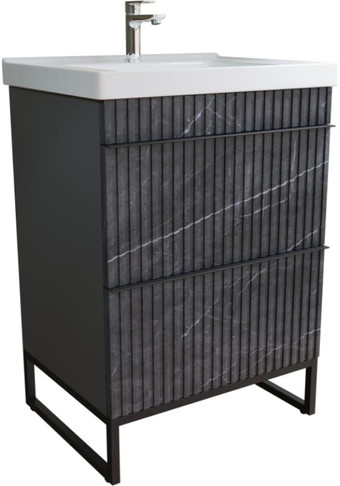 Mixline Тумба под умывальник Окленд 60 551709 (мрамор графит) – изображение в каталоге