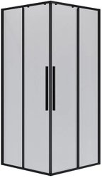 Душевой уголок Niagara NG-6824-34BLACK 100x100x195 (черный матовый/прозрачное стекло) - изображение в каталоге