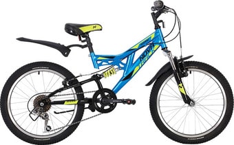 Детский велосипед Novatrack Shark 20 20SS6V.SHARK.BL20 (синий/черный, 2020) – изображение в каталоге