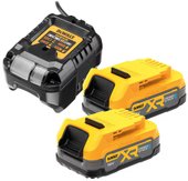 Аккумулятор с зарядным устройством DeWalt DCB1102E2 (18В/2x1.7 Ач + 12-18В) – изображение в каталоге