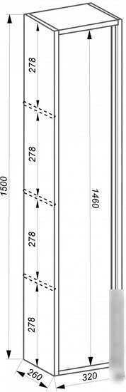 ЗОВ Шкаф-пенал Парма 150 PP150LWP0MWMC1B (белый матовый) – фото товара